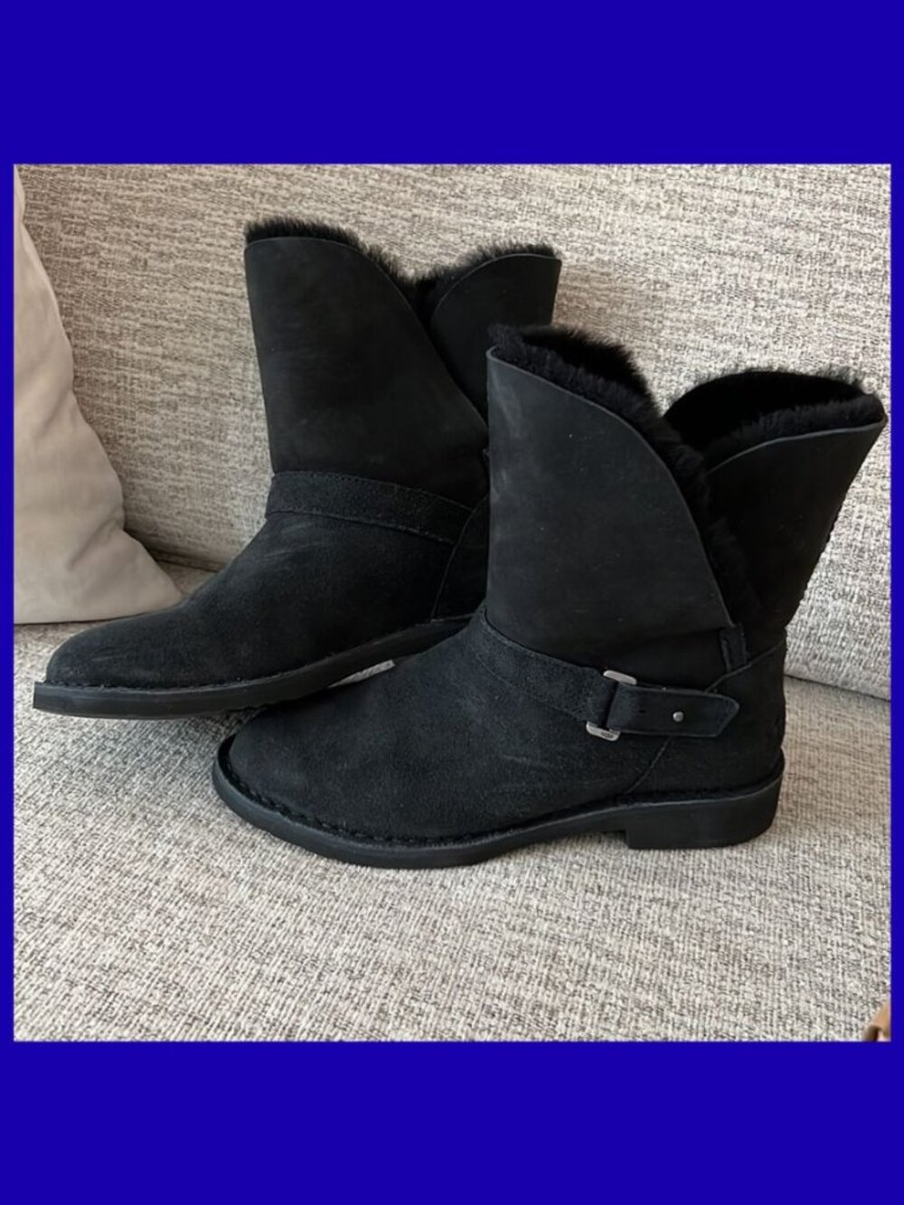 NWT Ugg Syden Boots Black Sheepskin